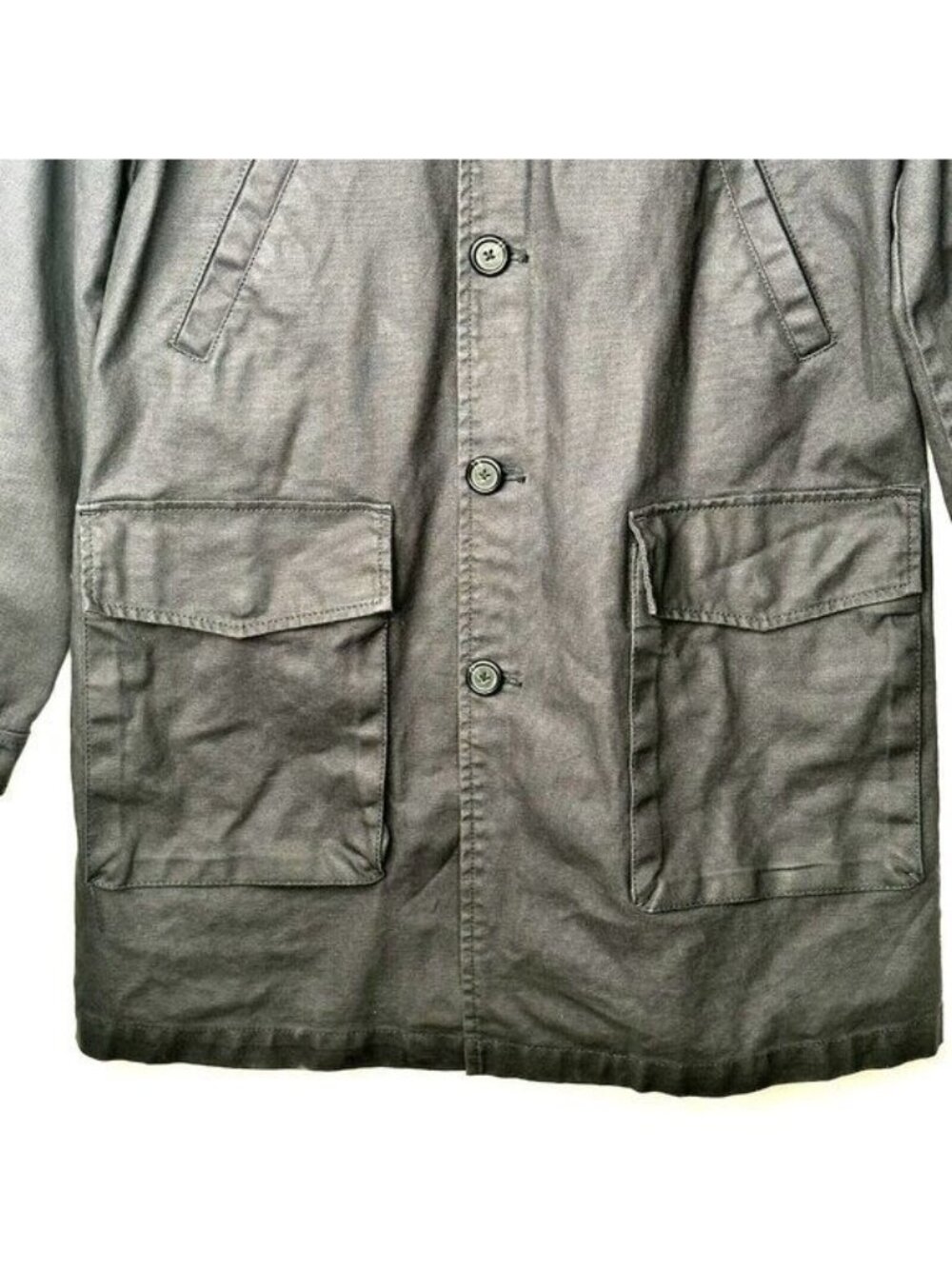 J.Crew Hooded Anorak Jacket Womens S Blue Cotton Utility Lightweight Casual Fall - Picture 4 of 13